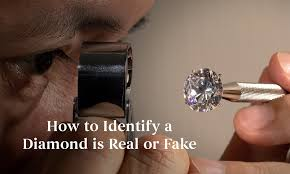 green diamond ring authenticity check with loupe 