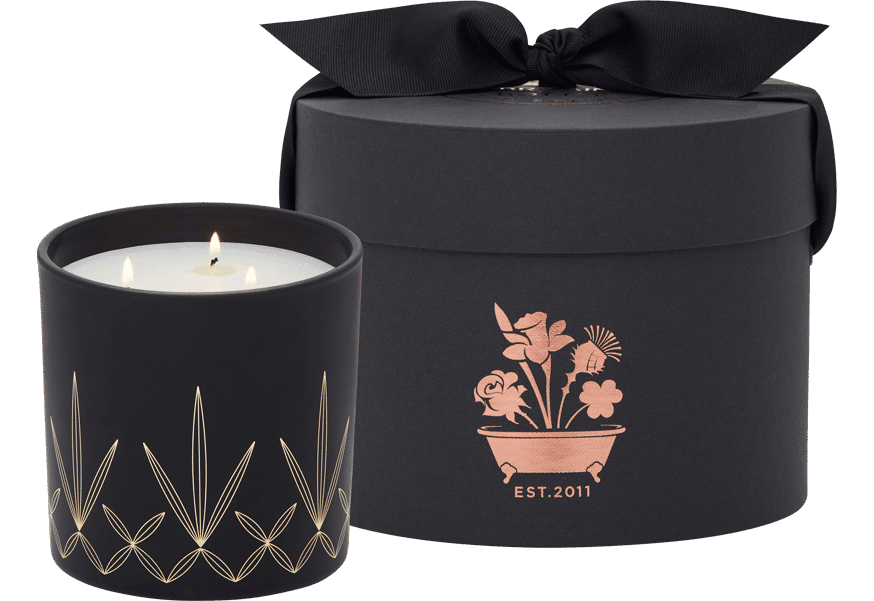 luxury fireside candle in glass jar 