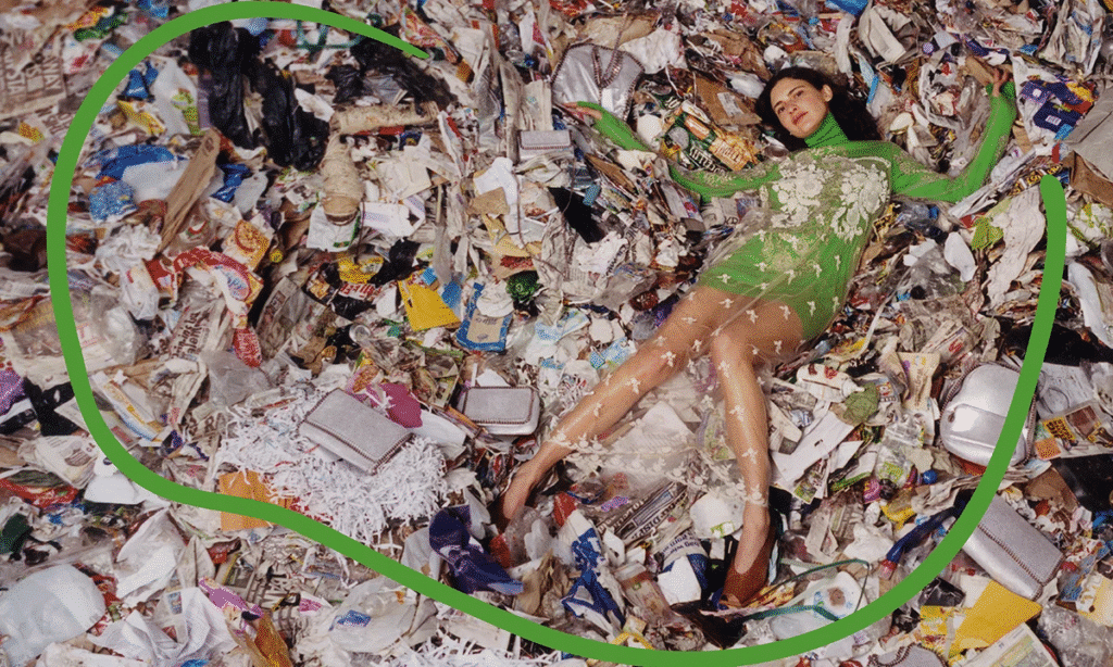 Environmental waste due to leopard bikini fast fashion