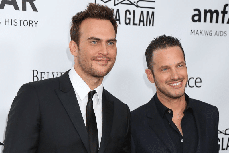 Cheyenne Jackson partner at public event