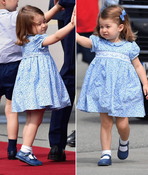 Princess Charlotte dresses blue outfit controversy 