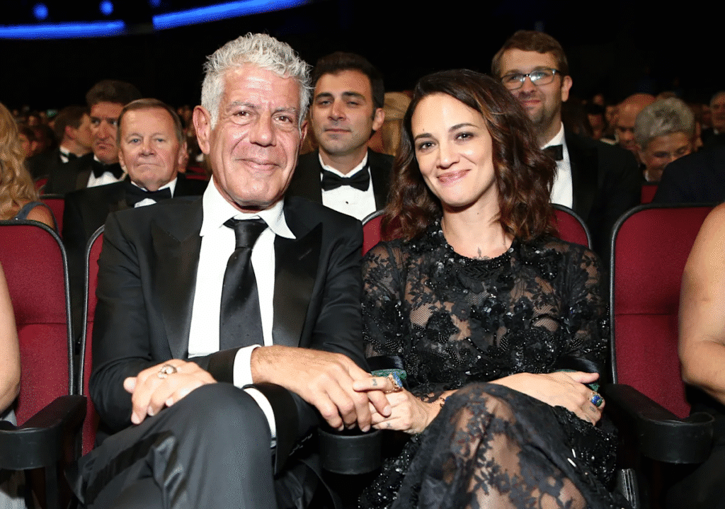 Anthony Bourdain speaking at a public event after divorce from Nancy
