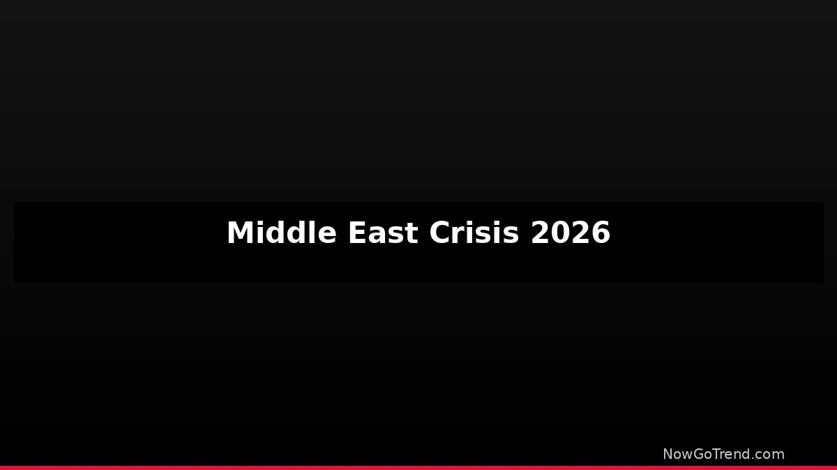 Middle East Crisis 2026: Complete Conflict Overview and Analysis
